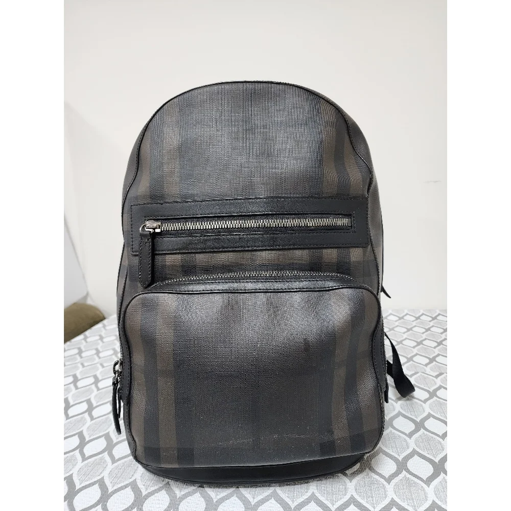 Burberry Smoked Check Backpack Black